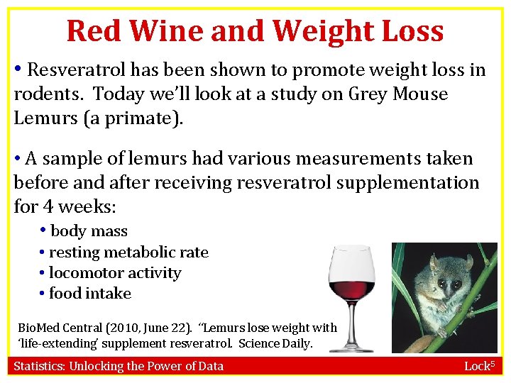 Red Wine and Weight Loss • Resveratrol has been shown to promote weight loss