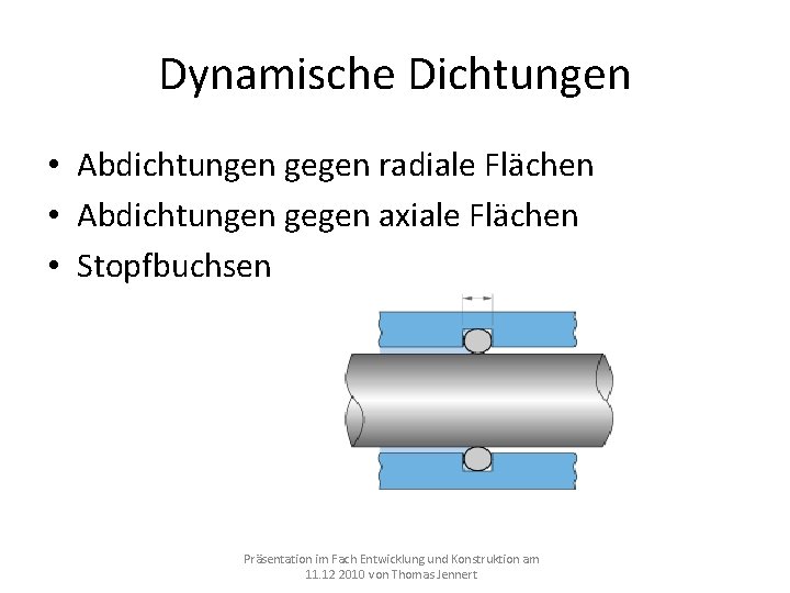 Dynamische Dichtungen • Abdichtungen gegen radiale Flächen • Abdichtungen gegen axiale Flächen • Stopfbuchsen Dynamische Dichtungen • Abdichtungen gegen radiale Flächen • Abdichtungen gegen axiale Flächen • Stopfbuchsen