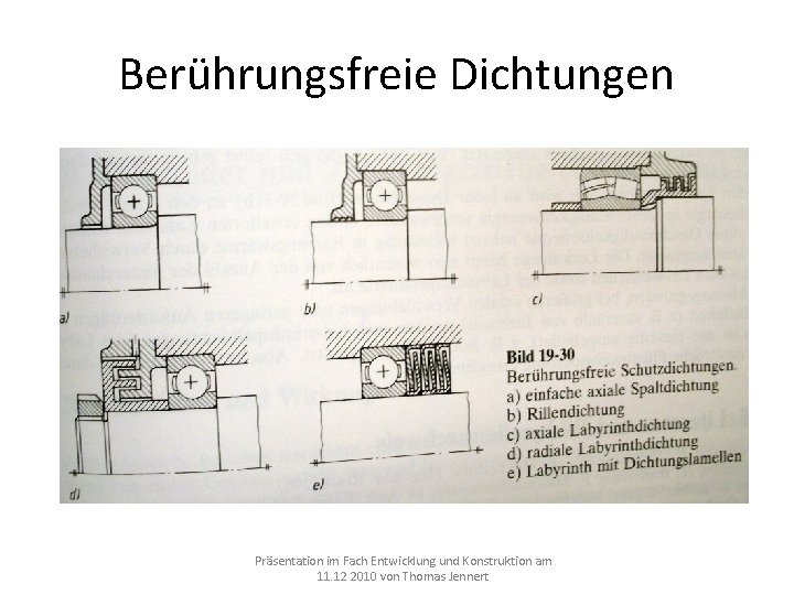 Berührungsfreie Dichtungen Präsentation im Fach Entwicklung und Konstruktion am 11. 12 2010 von Thomas Berührungsfreie Dichtungen Präsentation im Fach Entwicklung und Konstruktion am 11. 12 2010 von Thomas