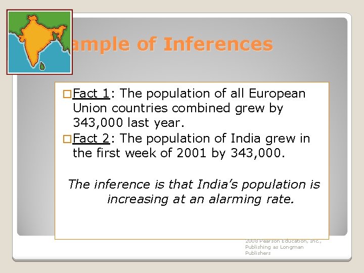Example of Inferences � Fact 1: The population of all European Union countries combined