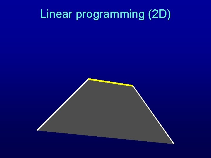 Linear programming (2 D) 