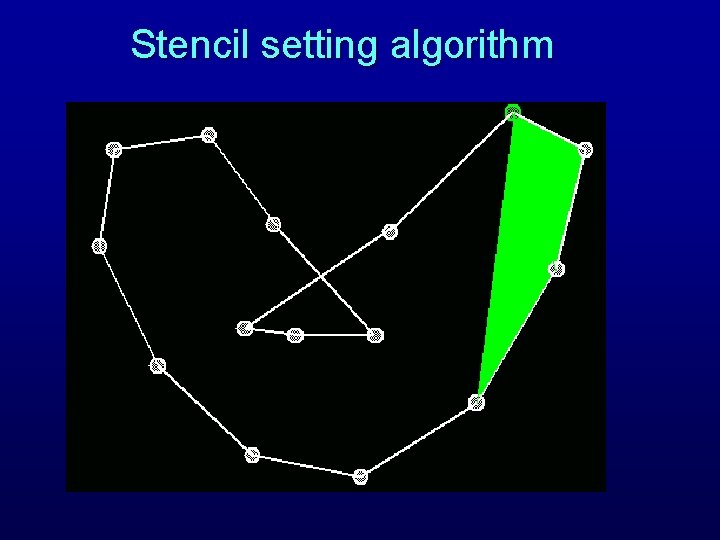 Stencil setting algorithm Stencil setting algorithm