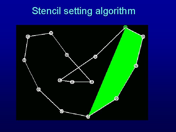 Stencil setting algorithm 