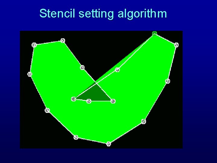 Stencil setting algorithm 