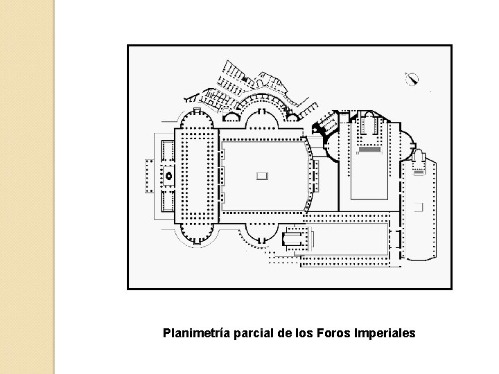 Planimetría parcial de los Foros Imperiales 