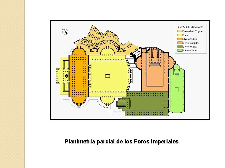 Planimetría parcial de los Foros Imperiales 