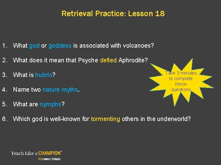 Retrieval Practice: Lesson 18 1. What god or goddess is associated with volcanoes? 2.