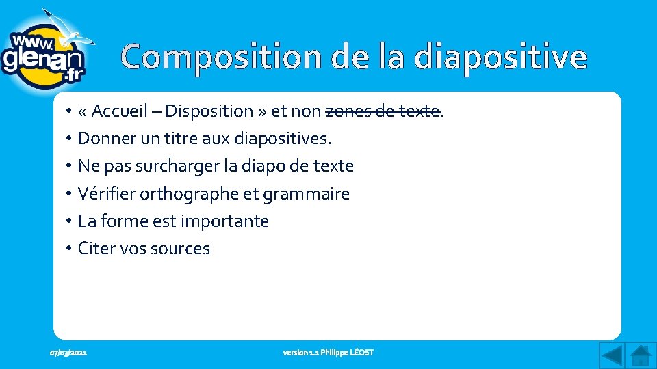 • « Accueil – Disposition » et non zones de texte. • Donner • « Accueil – Disposition » et non zones de texte. • Donner