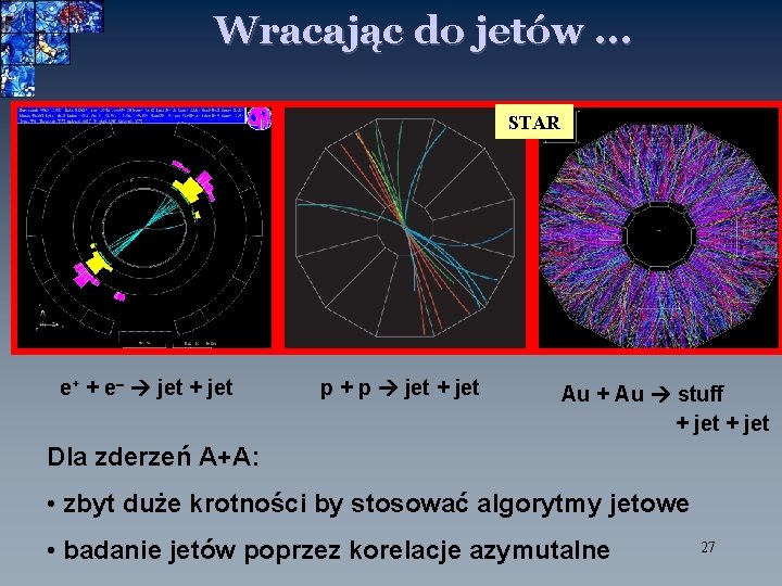 Wracając do jetów. . . STAR e+ + e- jet + jet p +