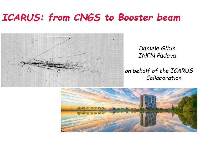 ICARUS: from CNGS to Booster beam Daniele Gibin INFN Padova on behalf of the