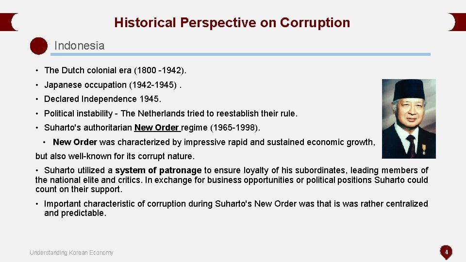 Historical Perspective on Corruption Indonesia • The Dutch colonial era (1800 -1942). • Japanese Historical Perspective on Corruption Indonesia • The Dutch colonial era (1800 -1942). • Japanese