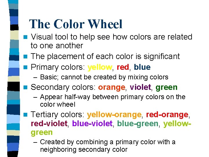 The Color Wheel Visual tool to help see how colors are related to one