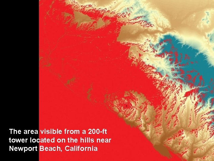 The area visible from a 200 -ft tower located on the hills near Newport