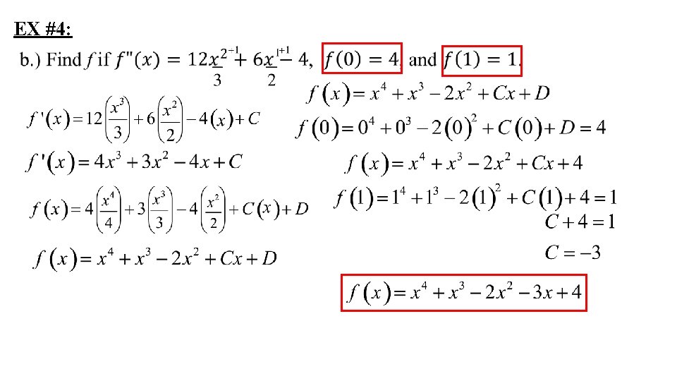 EX #4: 