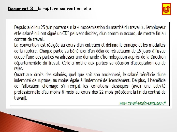 Document 3 : la rupture conventionnelle 