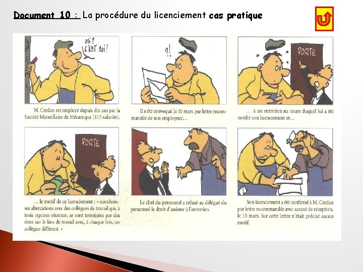 Document 10 : La procédure du licenciement cas pratique 