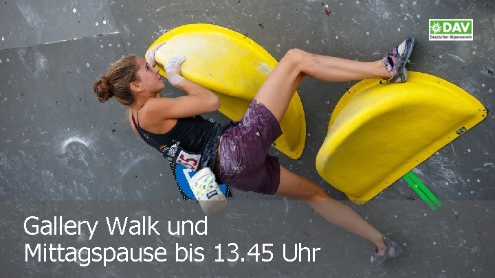 Gallery Walk und Mittagspause bis 13. 45 Uhr 