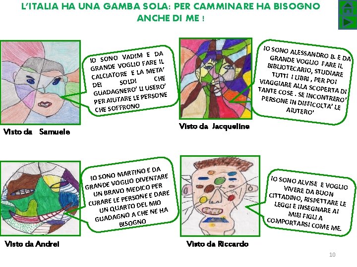 L’ITALIA HA UNA GAMBA SOLA: PER CAMMINARE HA BISOGNO ANCHE DI ME ! IO