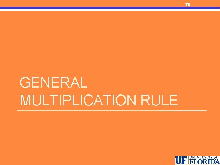 36 GENERAL MULTIPLICATION RULE 