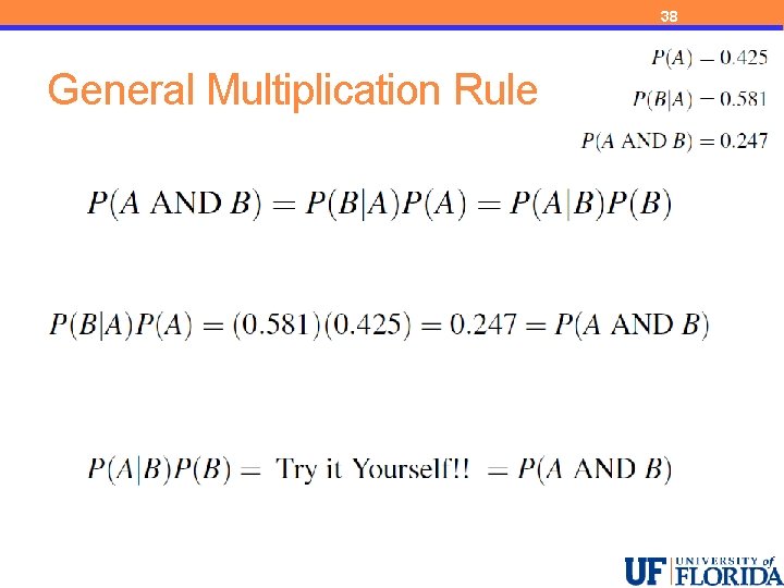 38 General Multiplication Rule 