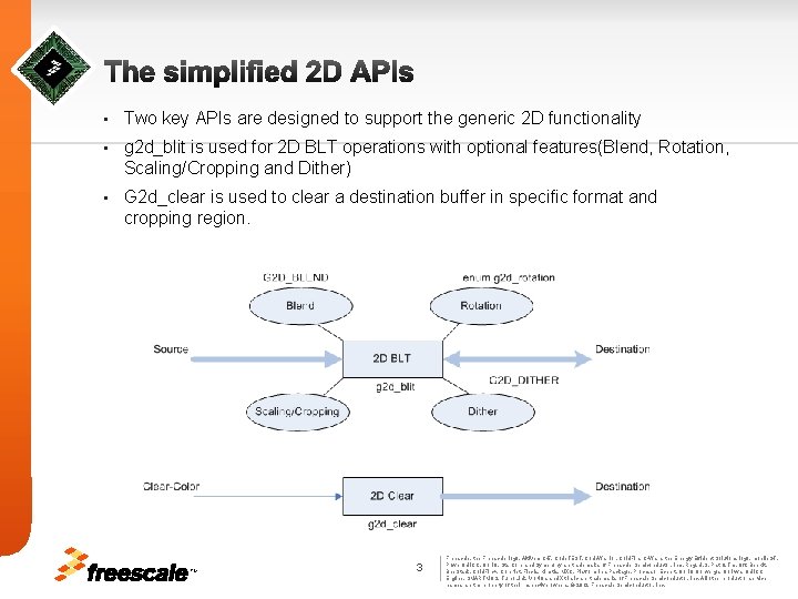 The simplified 2 D APIs • Two key APIs are designed to support the