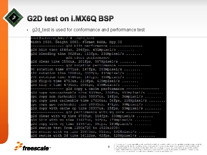 G 2 D test on i. MX 6 Q BSP • g 2 d_test