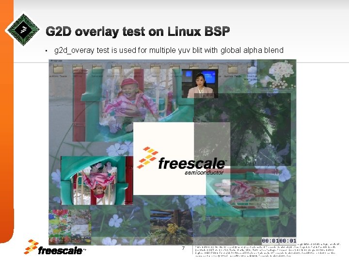 G 2 D overlay test on Linux BSP • g 2 d_overay test is