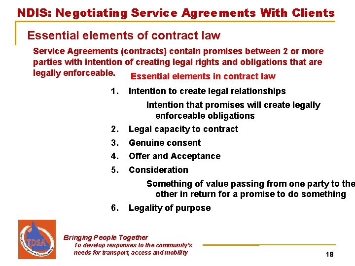 NDIS: Negotiating Service Agreements With Clients Essential elements of contract law Service Agreements (contracts)