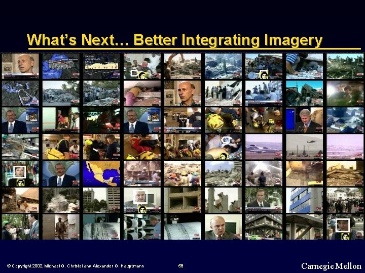 What’s Next… Better Integrating Imagery © Copyright 2002 Michael G. Christel and Alexander G.