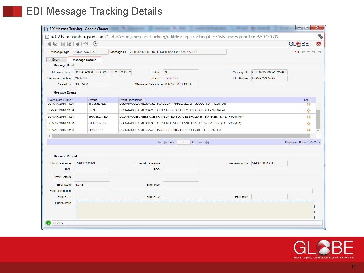 EDI Message Tracking Details 11 