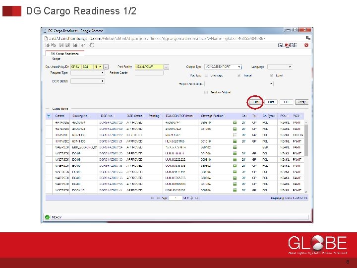 DG Cargo Readiness 1/2 direct link to the DGR 8 