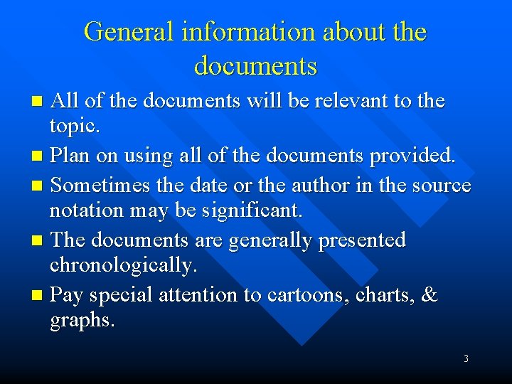 Lesson 3 Using Documents in the DBQ 1