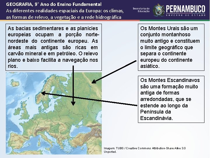 GEOGRAFIA, 9° Ano do Ensino Fundamental As diferentes realidades espaciais da Europa: os climas,