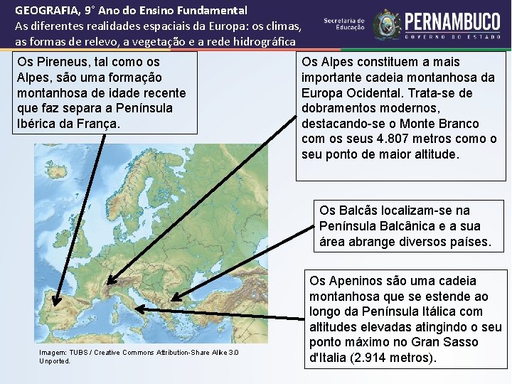 GEOGRAFIA, 9° Ano do Ensino Fundamental As diferentes realidades espaciais da Europa: os climas,