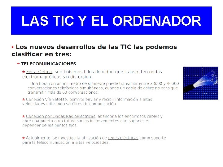 LAS TIC Y EL ORDENADOR 