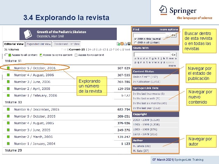 3. 4 Explorando la revista Buscar dentro de esta revista o en todas las