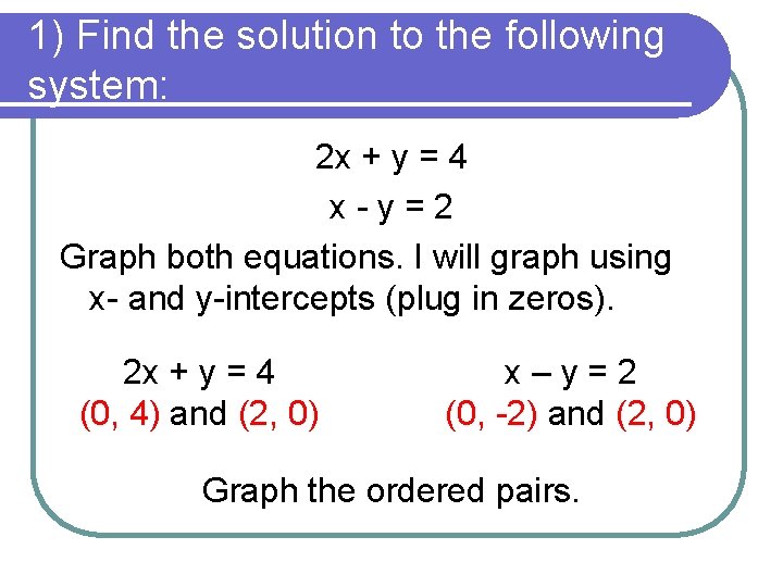 Math 11 Unit 7 Systems Of Linear Equations