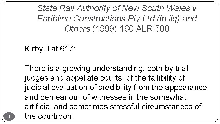 State Rail Authority of New South Wales v Earthline Constructions Pty Ltd (in liq)