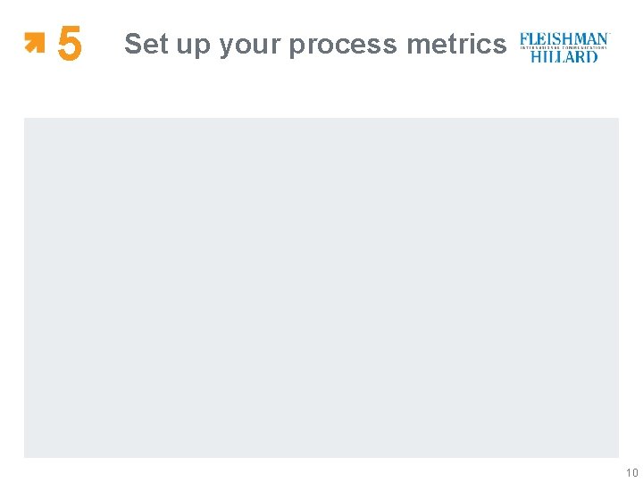 5 Set up your process metrics 10 