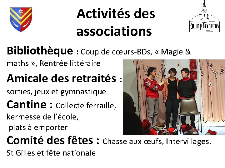  Activités des associations Bibliothèque : Coup de cœurs-BDs, « Magie & maths »