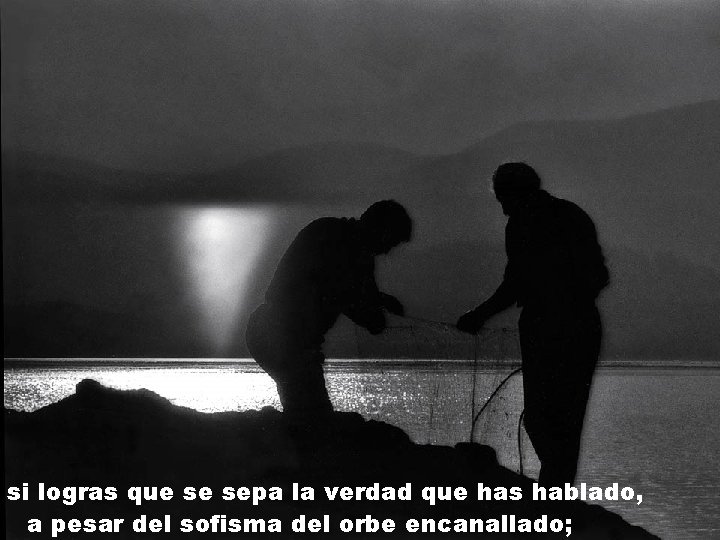 si logras que se sepa la verdad que has hablado, a pesar del sofisma si logras que se sepa la verdad que has hablado, a pesar del sofisma