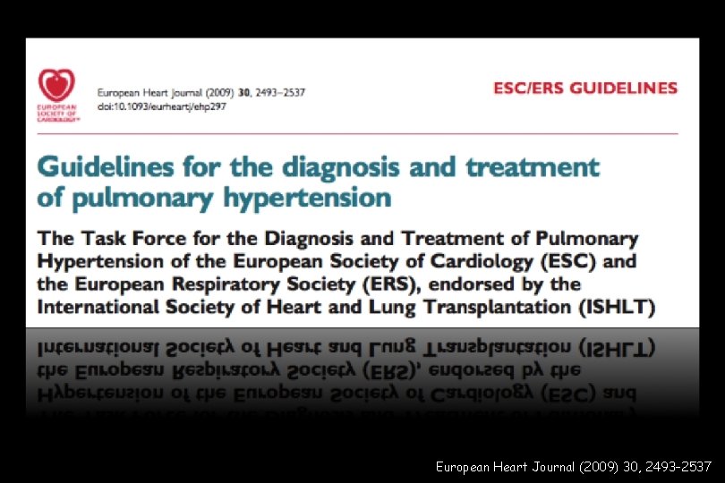 European Heart Journal (2009) 30, 2493– 2537 