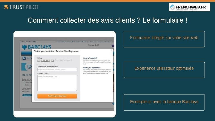 Comment collecter des avis clients ? Le formulaire ! Formulaire intégré sur votre site