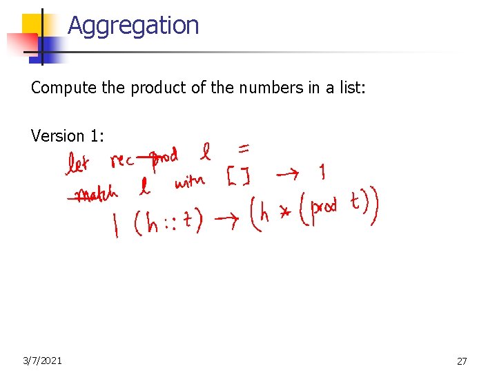 Programming Languages and Compilers CS 421 5 Recursion