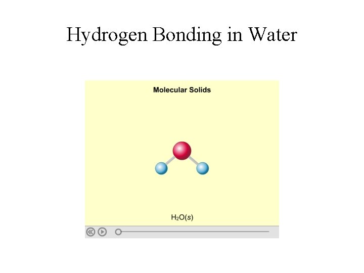 Hydrogen Bonding in Water 