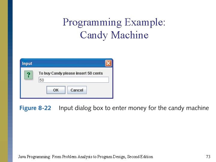 Programming Example: Candy Machine Java Programming: From Problem Analysis to Program Design, Second Edition