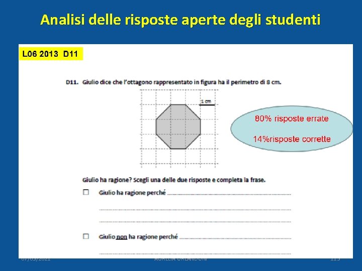 Analisi delle risposte aperte degli studenti 07/03/2021 AURELIA ORLANDONI 113 