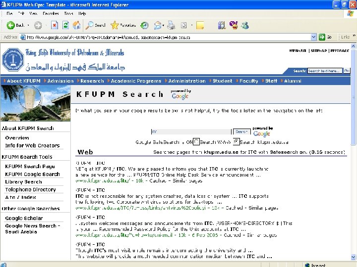 KFUPM On The Web 3/7/2021 ITC Services & Projects 27 