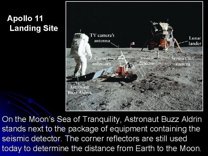 Apollo 11 Landing Site On the Moon’s Sea of Tranquility, Astronaut Buzz Aldrin stands