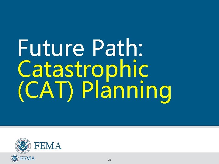Future Path: Catastrophic (CAT) Planning 25 